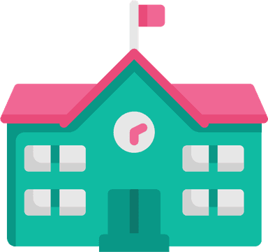 School building illustration